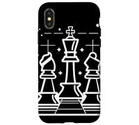 Ajedrez Piezas Una Línea Dibujo Juego de Mesa Carcasa para iPhone X/XS