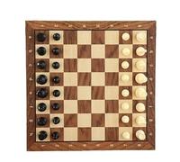 Ajedrez Tablero de ajedrez plegable de madera, portátil, for viajes, for principiantes, ideal for la escuela, la oficina, decoración, actividades y torneos de ajedrez. Tablero ajedrez(49*49cm)