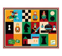 Ajedrez y Damas - Juego clásico 2 en 1 en maletín ilustrado - Djeco - Estrategia y concentración desde 6 años