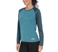 AjezMax Camiseta de Manga Larga para Mujer, Protección Solar UPF 50+ UV Camisa, Top de Gimnasia, Long-Sleeve Shirt, Secado rápido