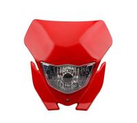 AJHJET Faro Delantero H4 Para Motocicleta Carenado Placa Para WRF250 400 426 450 WR250 WR450 YZ Para YZF TW Para TTR Faros Delanteros Moto(Rojo)
