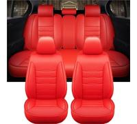 AJHJET Funda Universal Cuero Sintético para Asientos Coche, Compatible con para Serie 1 E81 E82 E87 E88 F20 F21 F52 F40 Fundas Asientos(A Big Red 5 Seats)