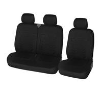 AJHJET Fundas para Asientos 2+1 para Furgonetas Transporter, Camiones Y Mayoría Coches. Universal para Master para Trafic Fundas Asientos(Negro)