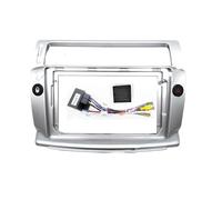AJHJET Marco Panel Radio Montaje 9 "Radio Coche Fascias Android GPS MP5 Estéreo 2Din Unidad Principal Panel Marco Tablero para Citroen para C4 para C-Triomphe 2004-2014(Silver A Set)