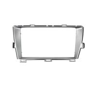 AJHJET Marco Panel Radio Montaje Panel Estéreo Fascia Radio Coche Reajuste Audio Molduras Marcos Envolvente Kit Tablero Cubierta 9 Pulgadas para Toyota para Prius 2010(RHD Frame-Silver)
