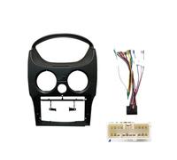 AJHJET Marco Panel Radio Montaje para Chevrolet para Spark para Matiz 2010-2017 9 Pulgadas Radio Fascias Doble DIN Panel Estéreo Y DVD Tablero Marco Reacondicionamiento(Frame Cable Set)