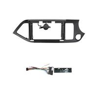 AJHJET Marco Panel Radio Montaje para Kia para Mañana para Picanto 2009-2016 9 Pulgadas Radio Coche Panel Plástico Fascias Marco Tablero Multimedia Android(Frame B Cable 01)