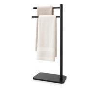 AJIEQAQ Toallero de pie Slim 18 x 27 x 87 cm sin agujeros | 2 barras, ahorra espacio, óptima circulación del aire, versátil, diseño moderno