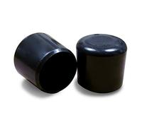 ajile - 12 piezas - Contera plástica redonda D: 14 mm - NEGRA - protector de suelo para patas de sillas - EVR114-M