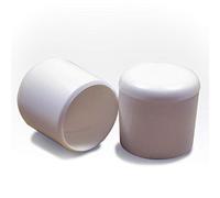 Ajile - 24 unidades - Contera plástica redonda D: 16 mm - BLANCA - protector de suelo para patas de sillas - EVR216-L