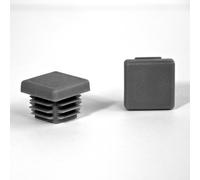 Ajile Contera Interior Estriada Pie de Muebles para Tubo Cuadrado Conteras para Protección de Plastico GRIS Para Tubo 22x22 mm - 16 Unidades - EPC322x16-FBA