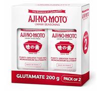 Ajinomoto en polvo, Glutamato Monosódico, Sazonador Umami en Polvo con Glutamato Monosódico (MSG), AJI NO Umami seasoning 99% Glutamato, Condimento potenciador del sabor, 2 Paquetes 200 g