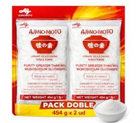 Ajinomoto en polvo, Glutamato Monosódico, Sazonador Umami en Polvo con Glutamato Monosódico (MSG), AJI NO Umami seasoning 99% Glutamato, Condimento potenciador del sabor, 2 Paquetes 454 g