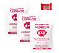 AJINOMOTO Glutamato monosódico, (3 x 200 gr), glutamato monosódico (MSG), potenciador del sabor de para cocina asiática e internacional, con barra de chocolate Tony's Chocolonely Trinovi