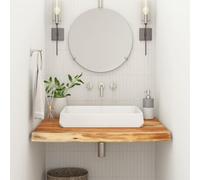 AJJHUUKI Accesorios de mesa, encimeras de baño, 60 x 60 x 3,8 cm, cuadradas, madera maciza de acacia