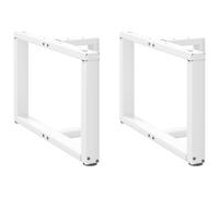AJJHUUKI Accesorios de mesa, patas de mesa, patas de mesa de café, en forma de T, 2 unidades, color blanco, 70 x 25 x 42 x 43 cm, acero
