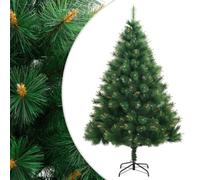 AJJHUUKI Árbol de Navidad artificial con bisagras y soporte, 180 cm