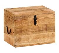 AJJHUUKI Caja de almacenamiento de madera maciza de mango de 39 x 28 x 31 cm, para muebles, armarios y almacenamiento, baúles de almacenamiento