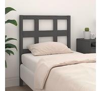 AJJHUUKI Camas y accesorios-Cabeceros y estriberas-Cabecero de cama gris 105,5x4x100 cm madera maciza pino