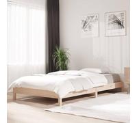 AJJHUUKI Camas y accesorios-Camas y marcos de cama-cama apilable sin colchón, 75 x 190 cm, tamaño pequeño, individual de madera maciza de pino