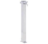 AJJHUUKI Columna de agua cuadrada de acero inoxidable de 60 cm para césped y jardín