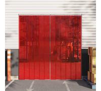 AJJHUUKI Cortinas y cortinas para el hogar y el jardín, decoración de ventanas, cortinas y cortinas para puerta de casa, color rojo, 200 mm x 1,6 mm, 10 m, PVC