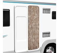 AJJHUUKI Decor-Window Treatments-Window Screens-Insect Curtain Beige and Light Brown 56x200 cm Chenille