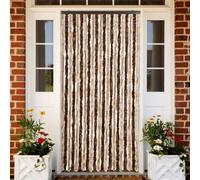 AJJHUUKI Decor-Window Treatments-Window Screens-Insect Curtain Beige and Light Brown 90x220 cm Chenille
