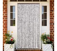 AJJHUUKI Decor-Window Treatments-Window Screens-Insect Curtain Brown and Beige 90x220 cm Chenille