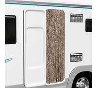 AJJHUUKI Decor-Window Treatments-Window Screens-Mosquitera - Cortina de chenilla beige y marrón oscuro, 56 x 185 cm