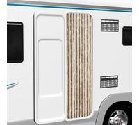 AJJHUUKI Decor-Window Treatments-Window Screens-Mosquitera - Cortina de chenilla marrón oscuro y beige, 56 x 185 cm