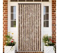AJJHUUKI Decor-Window Treatments-Window Screens-Mosquitera - Cortina de felpilla beige y marrón claro, 100 x 230 cm