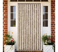 AJJHUUKI Decor-Window Treatments-Window Screens-Mosquitera - Cortina de felpilla marrón oscuro y beige, 100 x 220 cm