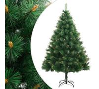 AJJHUUKI Decoración de temporada y festividades, árbol de Navidad artificial con bisagras, con soporte, 210 cm