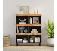 AJJHUUKI Home-Mesas, mesitas de noche, armario auxiliar 85 x 33 x 107 cm, madera maciza de mango