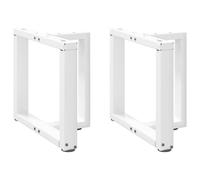 AJJHUUKI Home-Table Accessories, patas de mesa, patas de mesa de café, en forma de T, 2 unidades, color blanco, 50 x 25 x (42-43) cm, acero