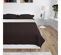 AJJHUUKI Linens & Bedding-Bedding-Quilts & Edredones - Colcha acolchada de doble cara 220 x 240 cm, color crema y marrón
