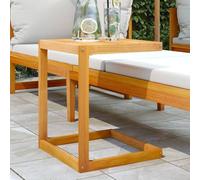 AJJHUUKI Mesas de exterior para exteriores, mesa C, 42 x 40 x 50 cm, madera maciza de acacia