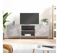 AJJHUUKI Mueble de TV de hormigón gris 150 x 30 x 50 cm, muebles de madera, centros de entretenimiento y soportes de TV