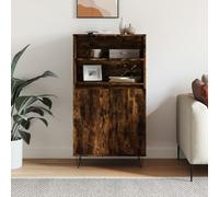 AJJHUUKI Muebles para el hogar y almacenamiento, bufés y aparadores, madera de roble ahumado, 60 x 36 x 110 cm, madera de ingeniería