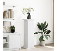 AJJHUUKI Soporte para plantas de jardinería y césped con almacenamiento, color blanco, 31 x 30 x 90 cm, madera de ingeniería