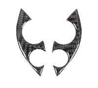 AJKSTDPV Accesorios Decorativo para Smart 453 para Fortwo 2016-2021 2 Piezas/Juego Pegatinas Decorativas Volante Fibra Carbono Coche Cubierta Embellecedor Interior