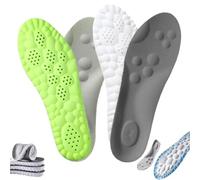 AJMDGW Plantillas, plantilla de espuma suave transpirable, tecnología 4D Cloud que absorbe el sudor, plantilla deportiva con soporte de arco, plantillas ortopédicas de absorción de impactos para