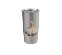 Ajo Amante Lindo Ajo Verduras Amor Ajo Vaso térmico de acero inoxidable de doble pared