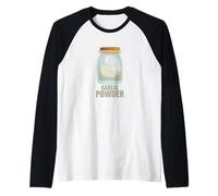 Ajo en Polvo Sabor Especia Cocina de Alimentos Camiseta Manga Raglan