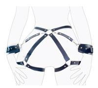 AJOHBM Accesorio Punk con Ligas - Liguero Ajustable para Mujer, Cinturón Gótico Negro de Ropa -0423ZS