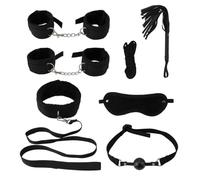 AJOHBM Accesorios deportivos 7PCS para parejas - Nylon Negro, resistencia ajustable para actividades variadas - ZF1103