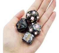 AJOHBM Caja de Juego para Parejas 4 Dados Negros con 60 Actividades Regalo Negro para Esposos Compacto 0421