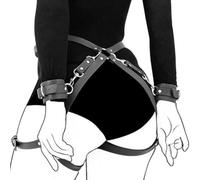 AJOHBM Cinturón con Ligas Punk Negro - Liguero Ajustable para Mujer, Accesorio de Ropa Gótico -0425ZS