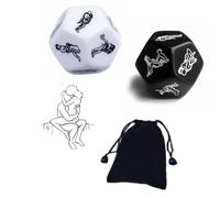 AJOHBM Dados Oscuros Brillantes Divertidos - Poliedricos para Parejas, Equipados con Almacenamiento - Y12D01WX